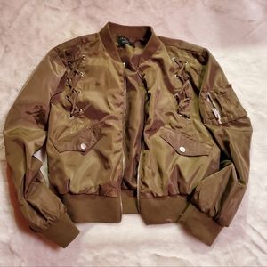 Green bomber jacket